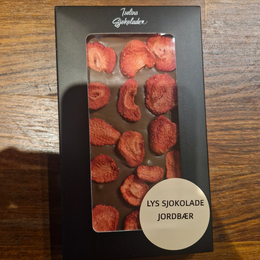 Lys sjokolade - Jordbær